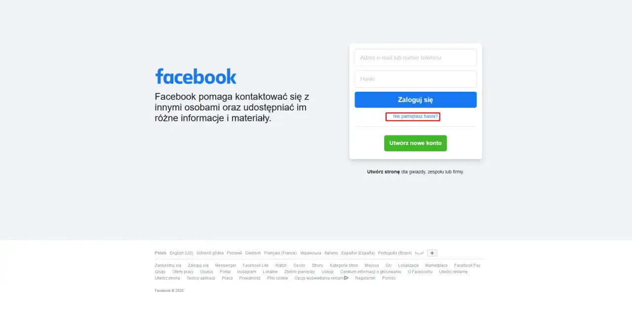 Facebook prosi o hasło? Otwórz linki w domyślnej przeglądarce!