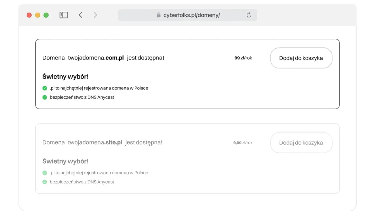 Dostępność domeny: Sprawdź, zarejestruj lub przejmij!