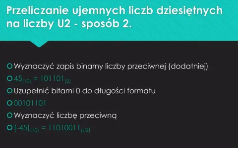 Ujemne ułamki binarne: ZM i U2. Zrozum, jak działa komputer