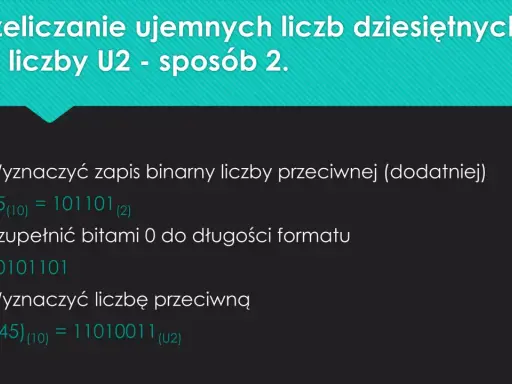 Ujemne ułamki binarne: ZM i U2. Zrozum, jak działa komputer