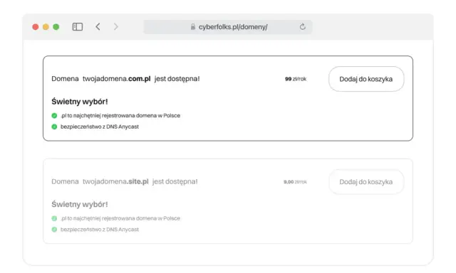 Dostępność domeny: Sprawdź, zarejestruj lub przejmij!