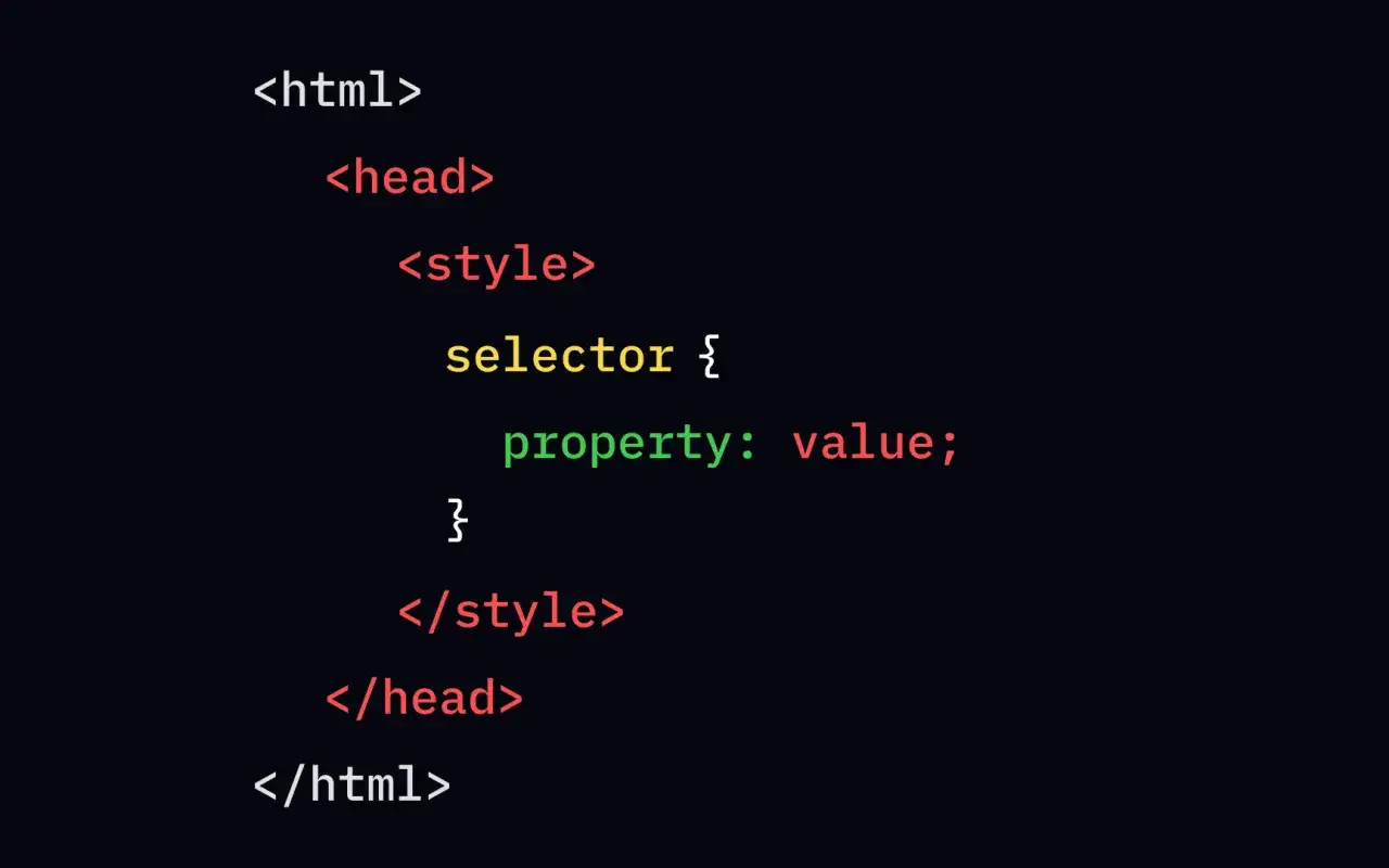 Code examples of inline CSS, internal CSS, external CSS link