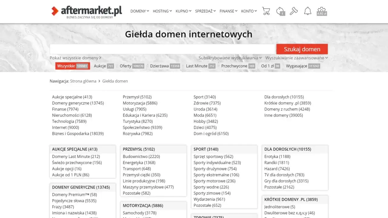 Por&oacute;wnanie domen .net .com .pl