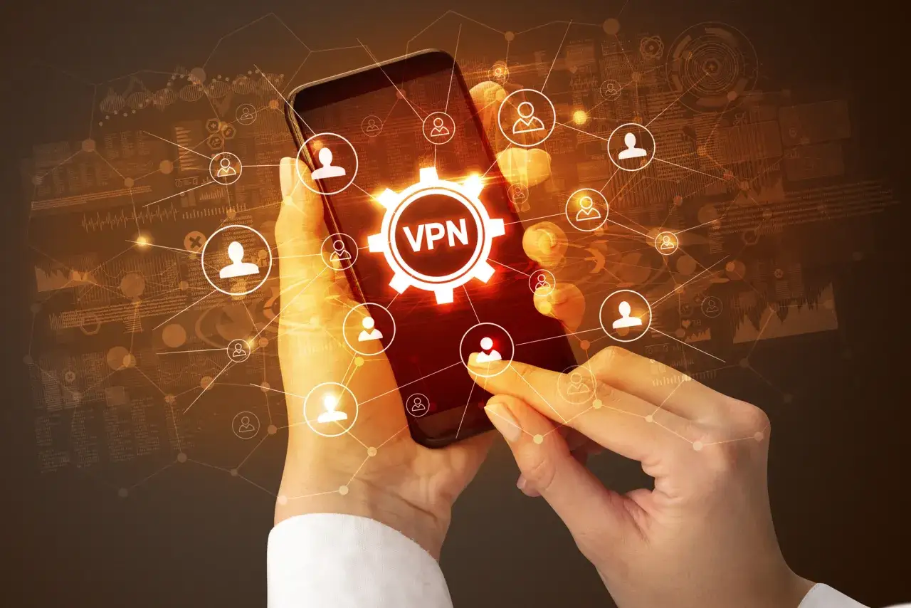 wykres prędkości internetu z włączonym i wyłączonym VPN