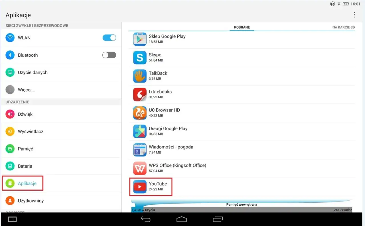 ustawienia aplikacji domyślnych Android