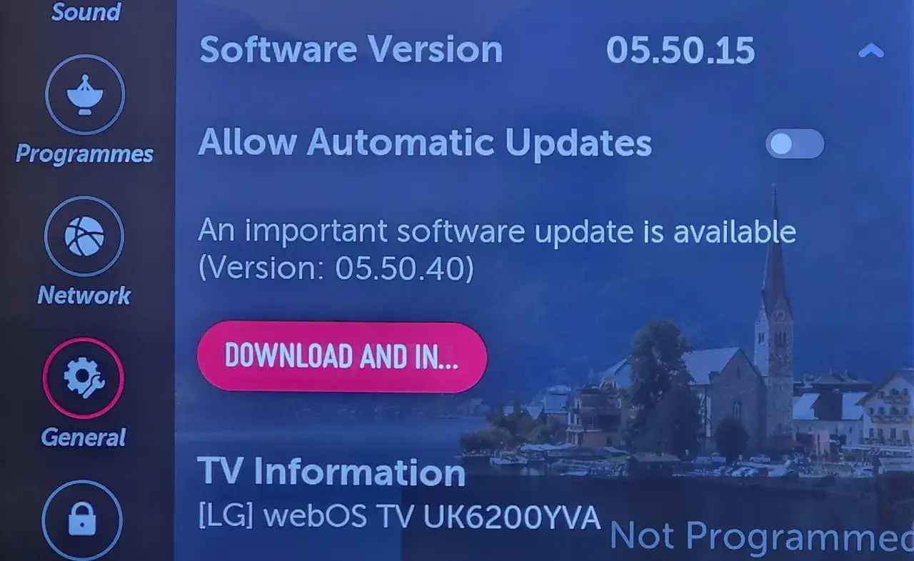 Aktualizacja oprogramowania LG TV
