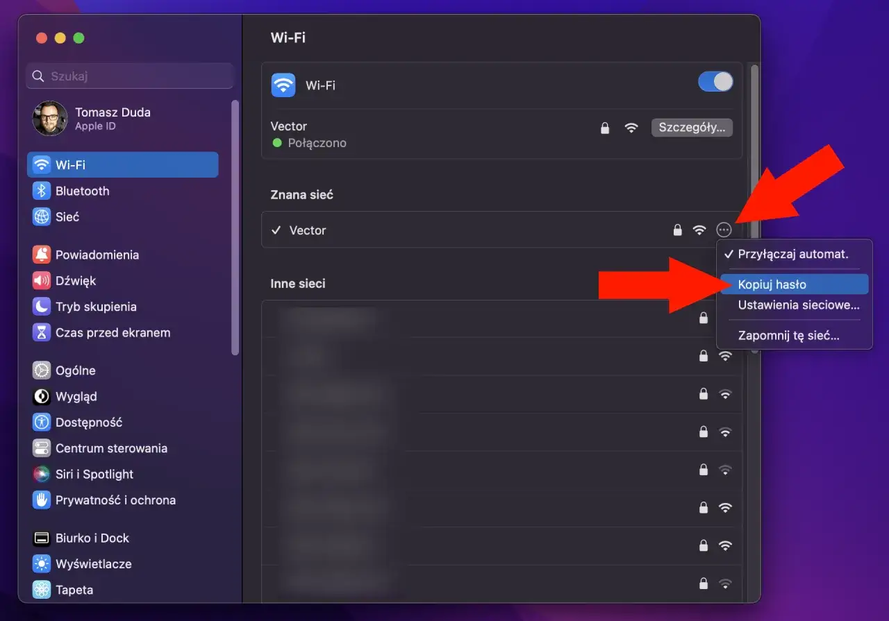 jak znaleźć hasło Wi-Fi w Windows 11 centrum sieci i udostępniania